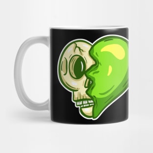 Cartoon Zombie Love Heart Valentines Day Halloween Illustration Mug